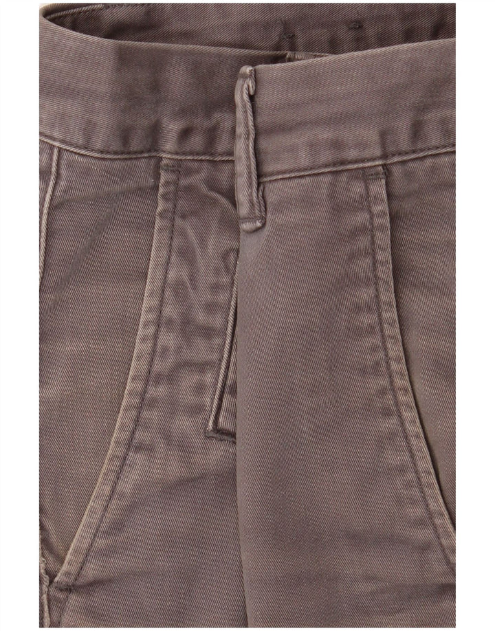All Saints Mens Chino Shorts W31 Algodão Cinza Médio