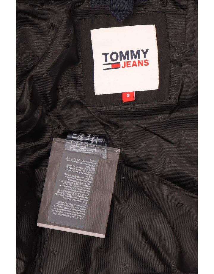 Casaco acolchoado com capuz feminino Tommy Hilfiger Reino Unido 10 pequeno poliéster preto