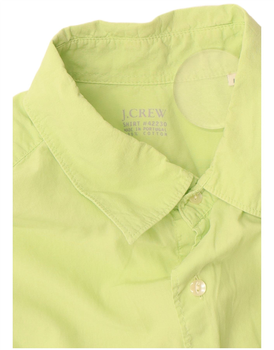 Camisa masculina J. Crew algodão verde médio