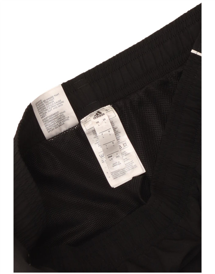 Calça de treino masculina Adidas grande poliéster preto