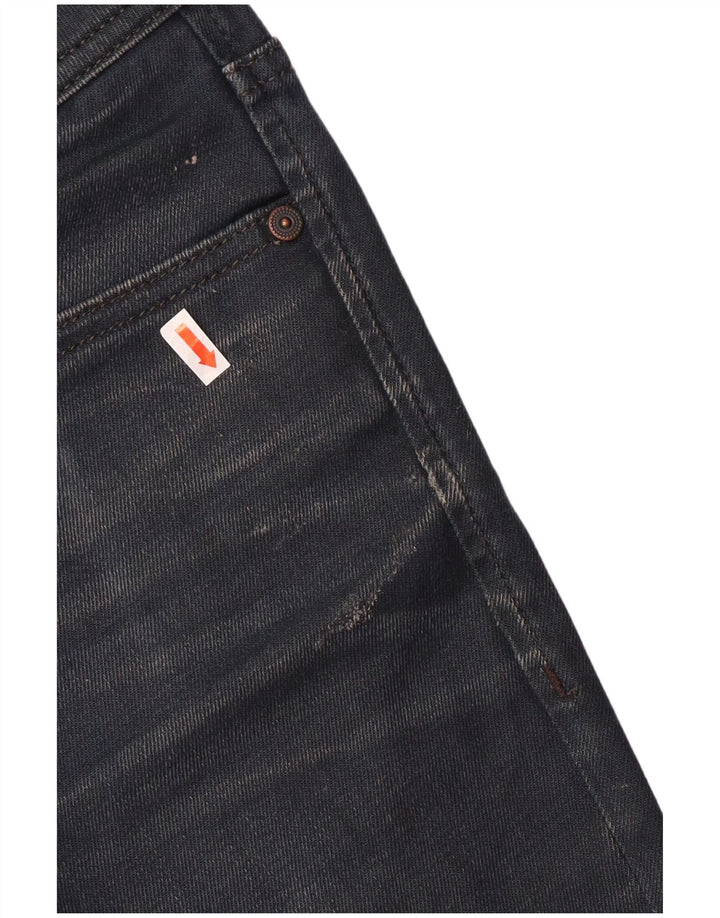 JACK & JONES Masculino Clark Straight Jeans W30 L29 Azul Marinho Algodão
