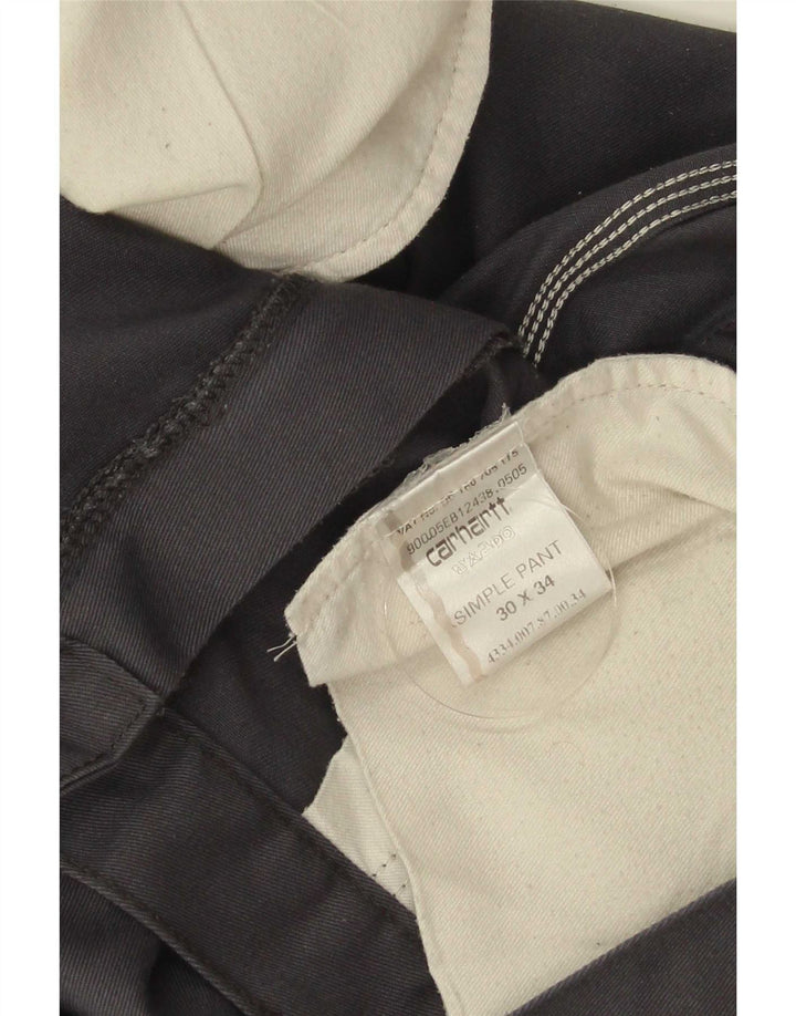 Calça Chino Carhartt Masculina Reta W30 L34 Cinza Poliéster