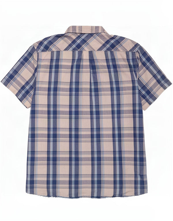 Levi's Mens Short Sleeve Shirt Large Blue Check Cotton