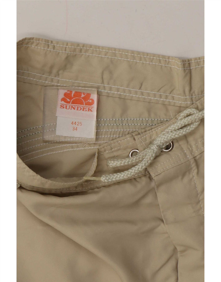 Shorts de natação feminino Sundek grande bege nylon