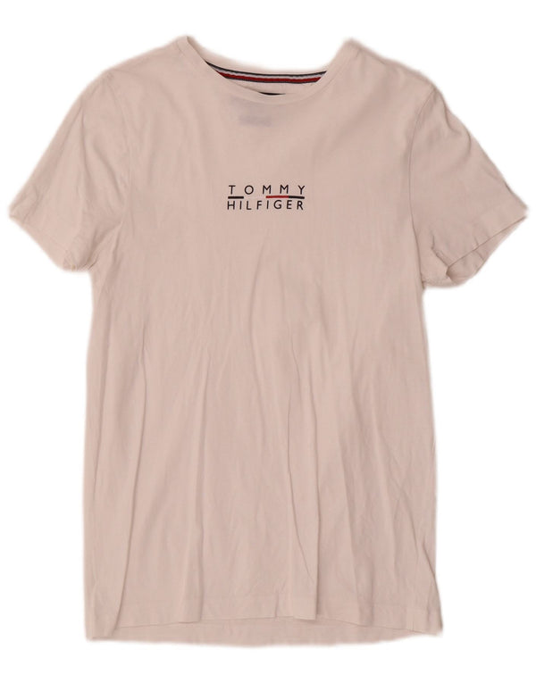 Tommy Hilfiger Womens Graphic T-Shirt Top UK 6 XS White Cotton