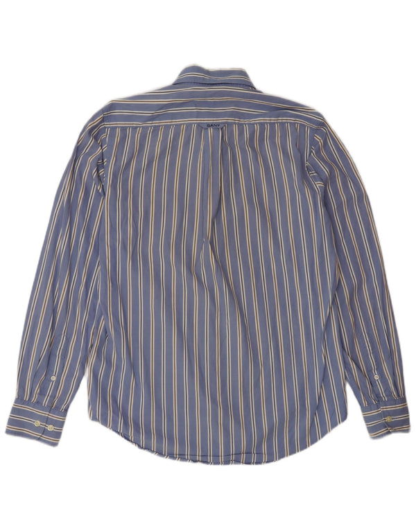 Gant Mens Regular Fit Shirt Small Blue Striped Cotton