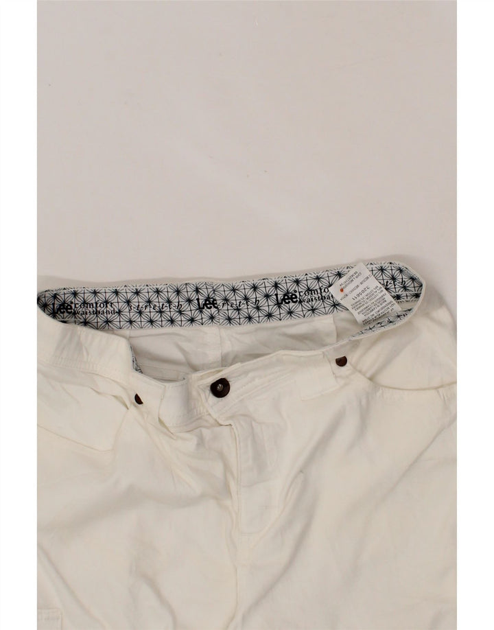 LEE Womens Straight Capri Trousers US 12 Large W30 L19 White Cotton Vintage Lee and Second-Hand Lee from Messina Hembry 