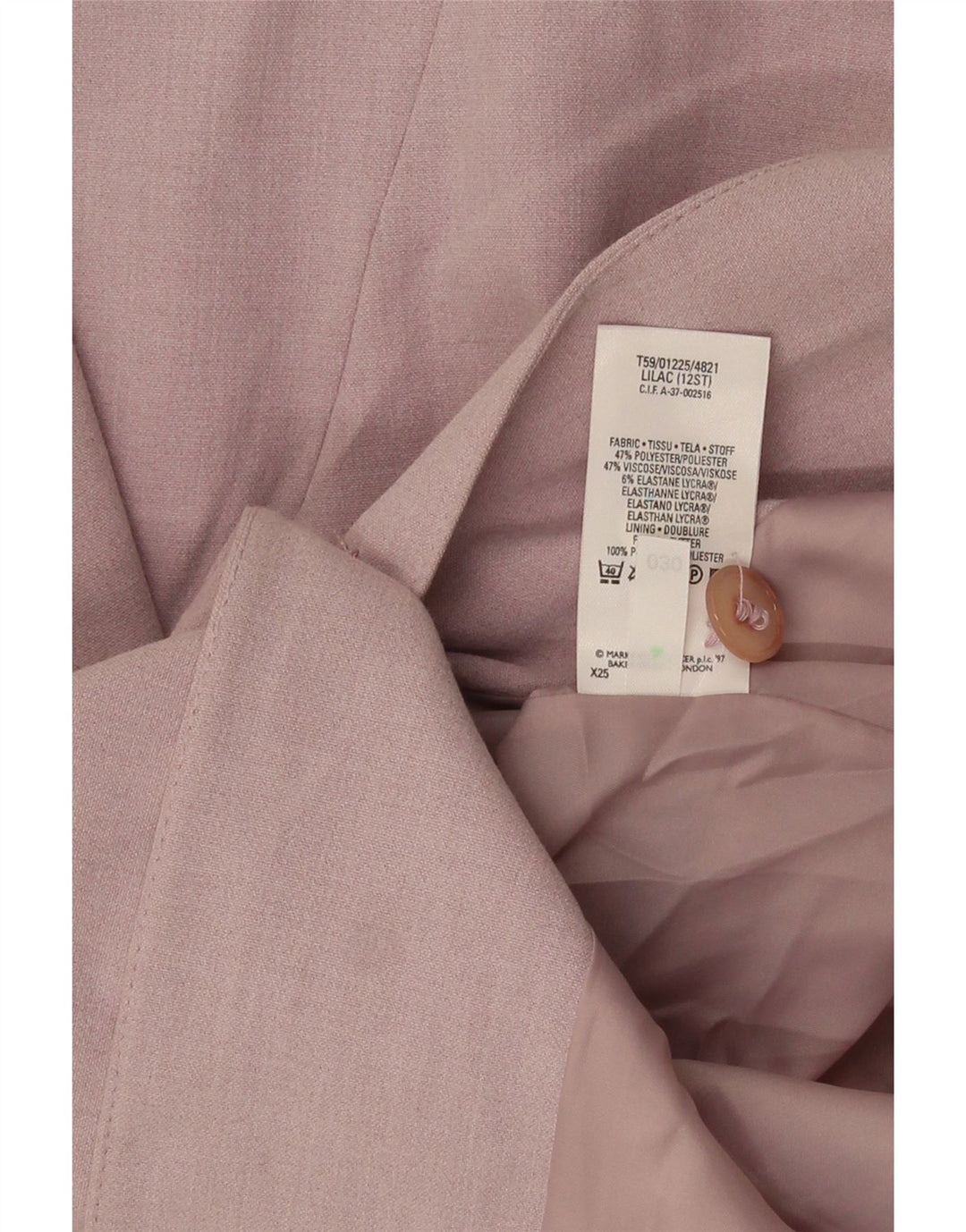 Jaqueta blazer feminina Marks & Spencer Longline 4 botões Reino Unido 12 médio roxo