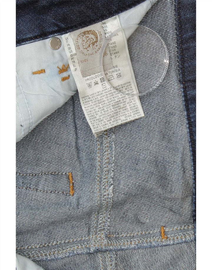 DIESEL Calça jeans feminina Skinzee Banana cortada W26 L24 algodão azul