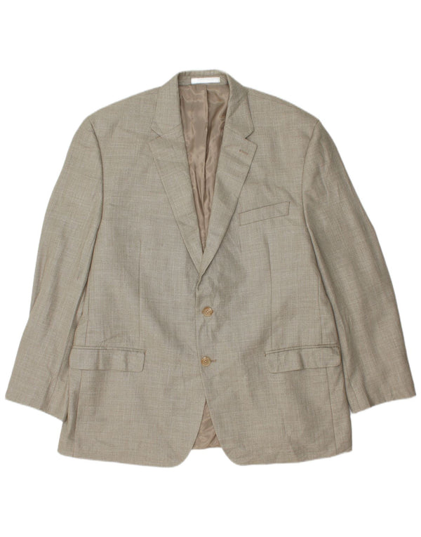 Ralph Lauren Mens 2 Button Blazer Jacket UK 46 2XL Grey Polyester