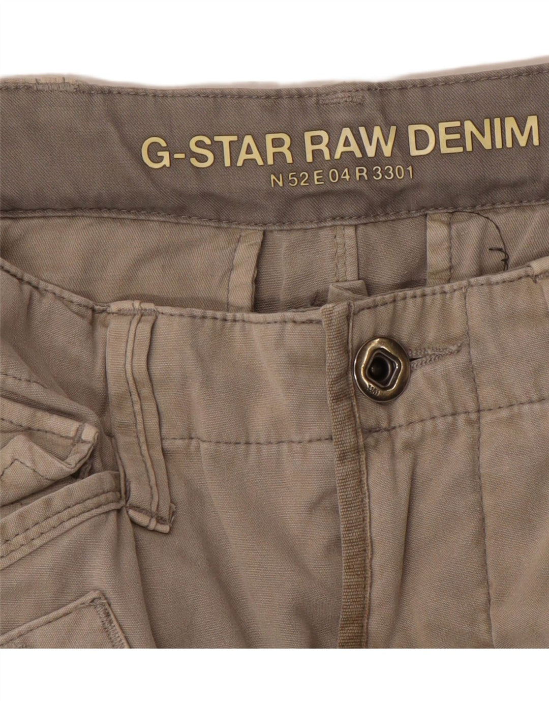 Shorts cargo masculino G-STAR 3301 gráfico W32 cinza médio