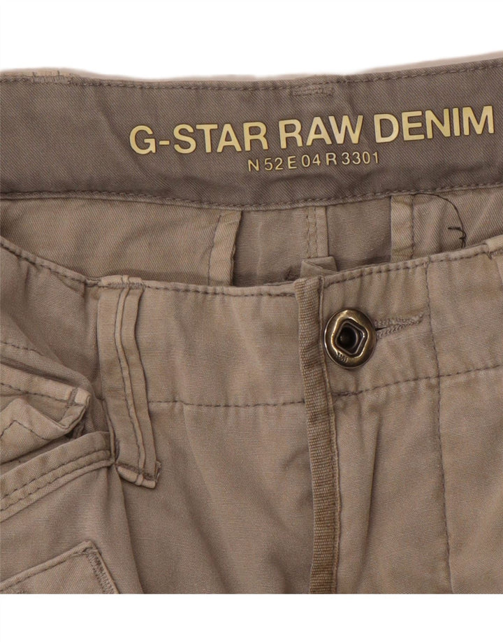 Shorts cargo masculino G-STAR 3301 gráfico W32 cinza médio