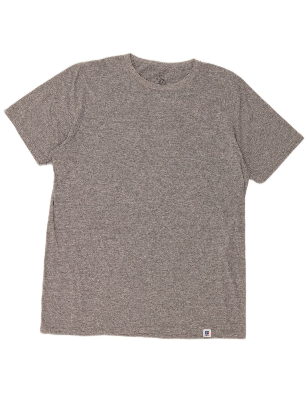 Camiseta masculina Russell Athletic algodão manchado cinza médio