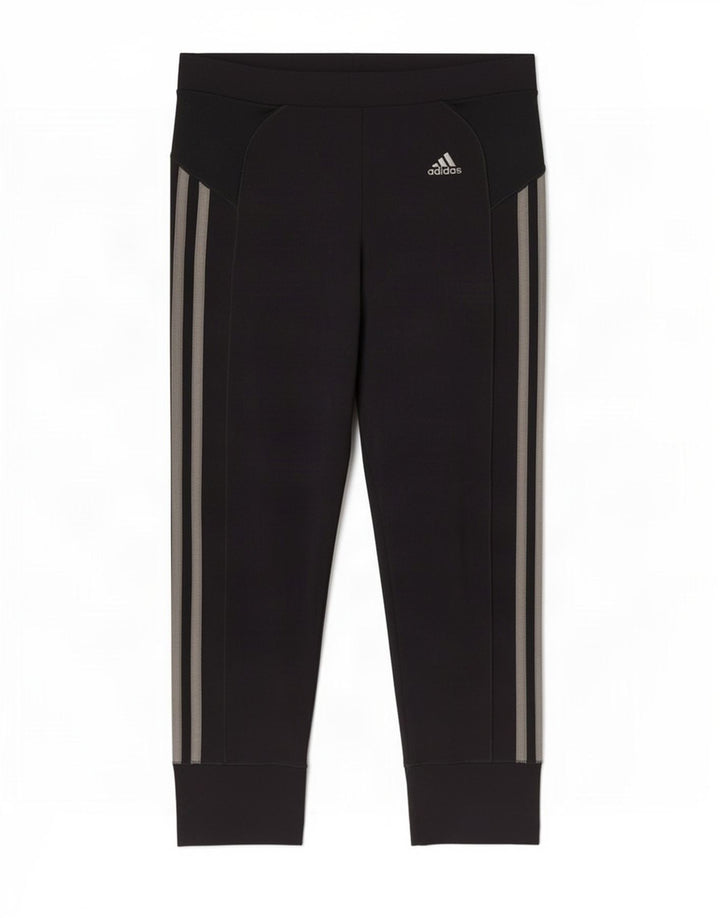Adidas Womens Capri Leggings UK 8 Pequeno Poliéster Preto