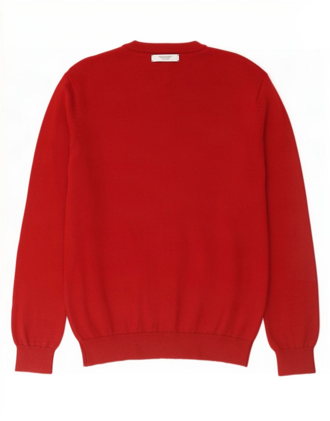 Suéter masculino J. Crew com decote em V de algodão vermelho médio