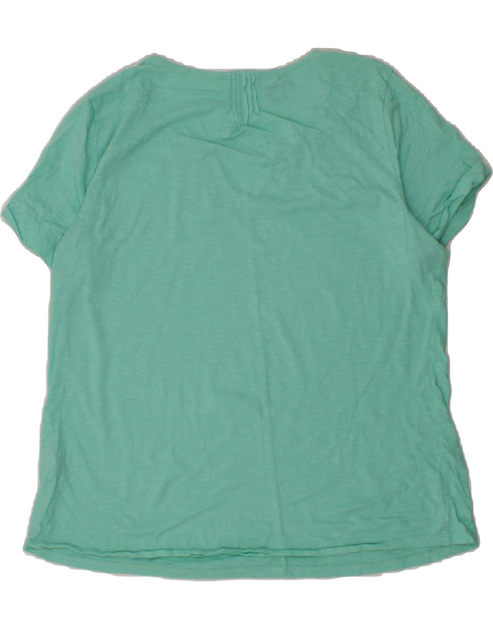 L.L.BEAN Womens T-Shirt Top UK 18 XL Turquoise Cotton Vintage L.L.Bean and Second-Hand L.L.Bean from Messina Hembry 