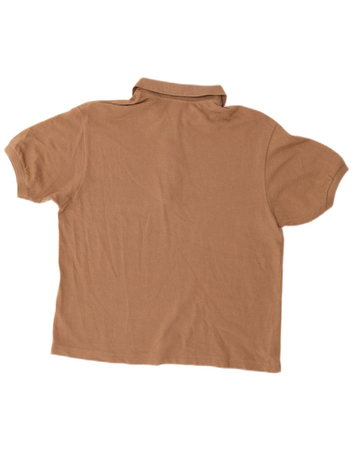 Camisa polo feminina Lacoste tamanho 44 grande algodão marrom