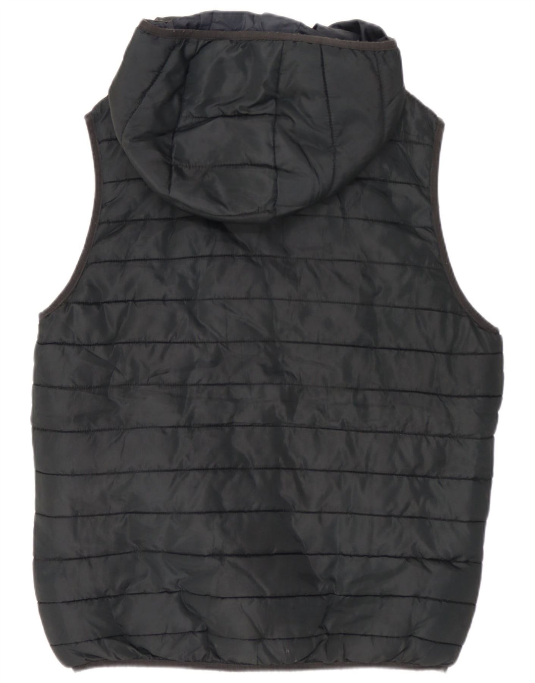 Colete acolchoado com capuz masculino Jack & Jones UK 36 pequeno poliéster preto