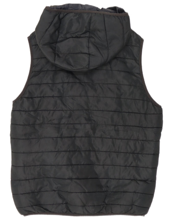 Colete acolchoado com capuz masculino Jack & Jones UK 36 pequeno poliéster preto