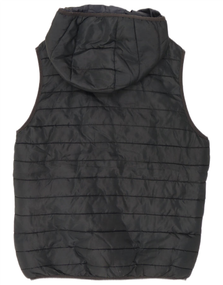 Colete acolchoado com capuz masculino Jack & Jones UK 36 pequeno poliéster preto
