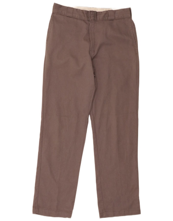 Calças Dickies Mens Straight Chino W34 L34 Cinza Poliéster
