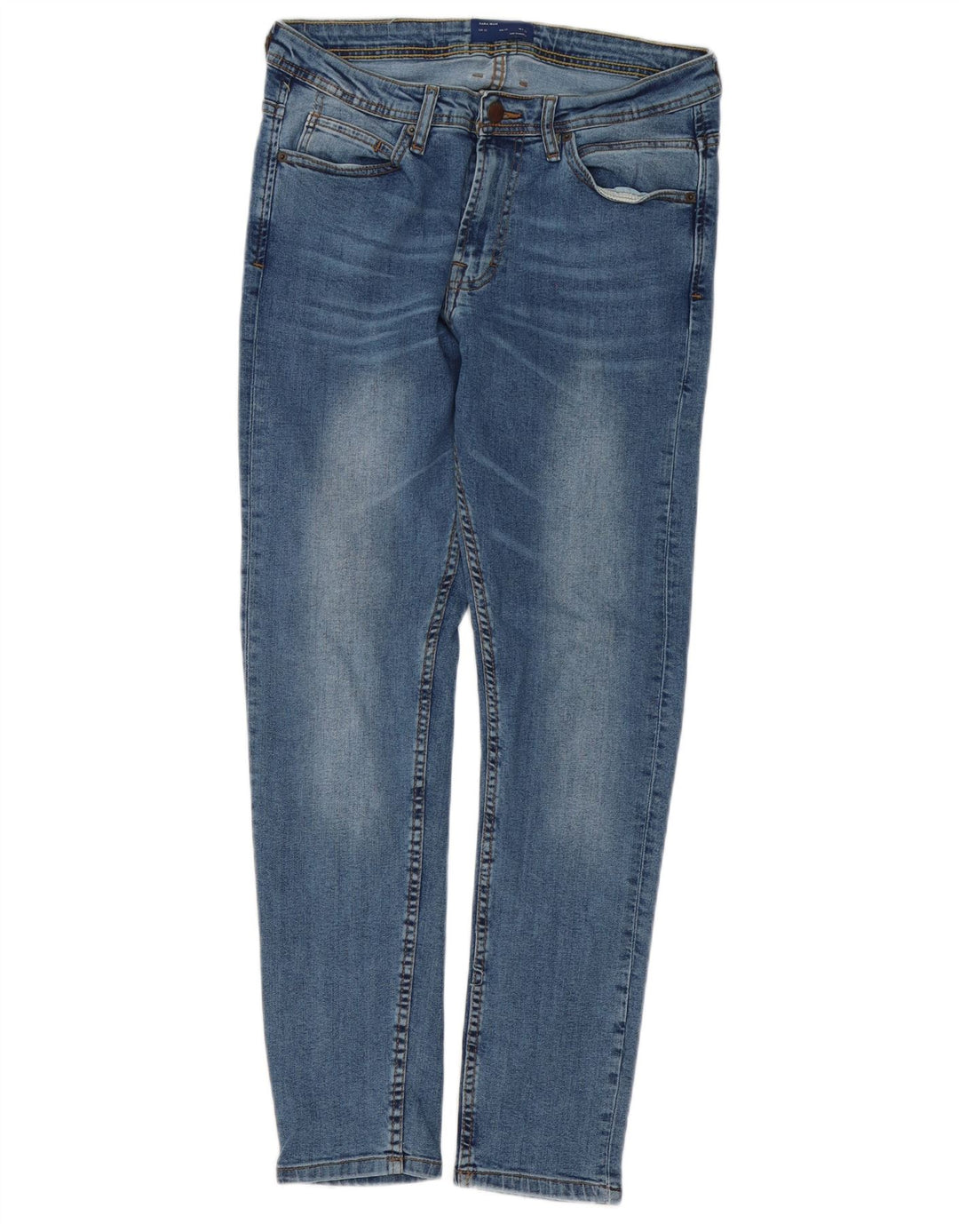Zara Mens Slim Jeans EU 42 Grande W32 L29 Azul Algodão