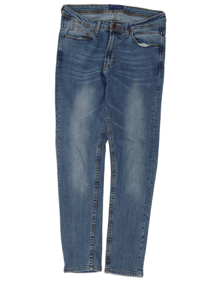 Zara Mens Slim Jeans EU 42 Grande W32 L29 Azul Algodão