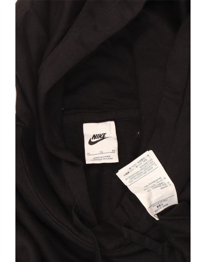 NIKE Mens Hoodie Jumper XL Algodão Preto
