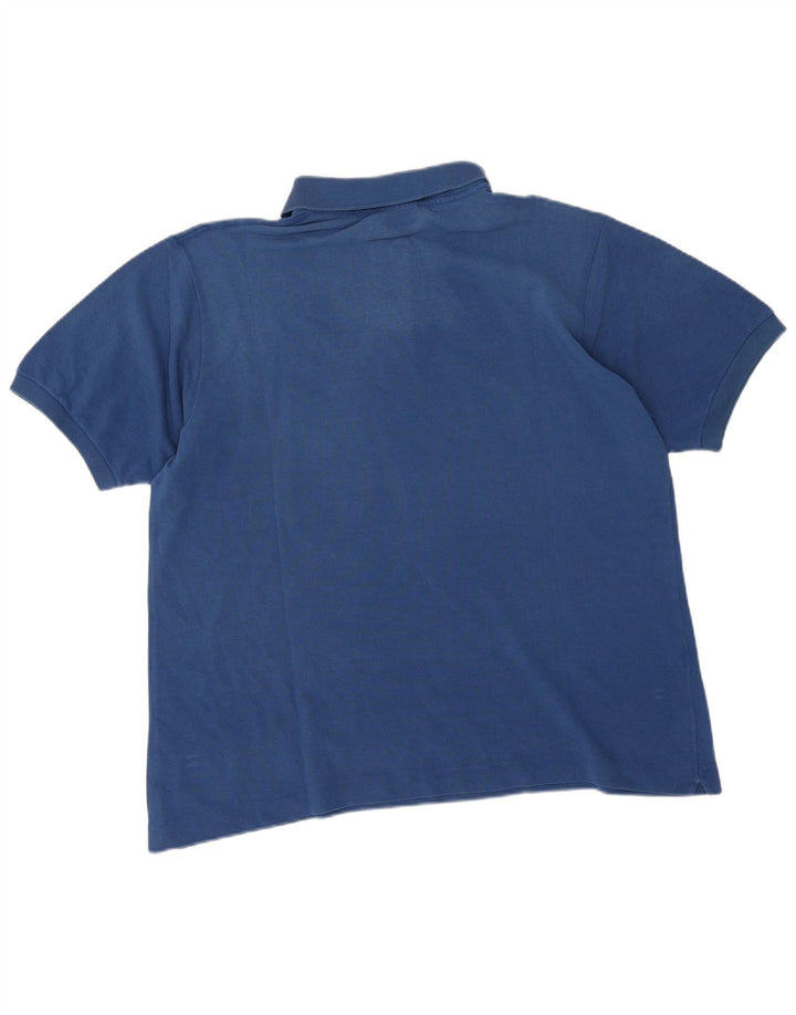 Camisa polo masculina Lacoste tamanho 6 XL azul algodão