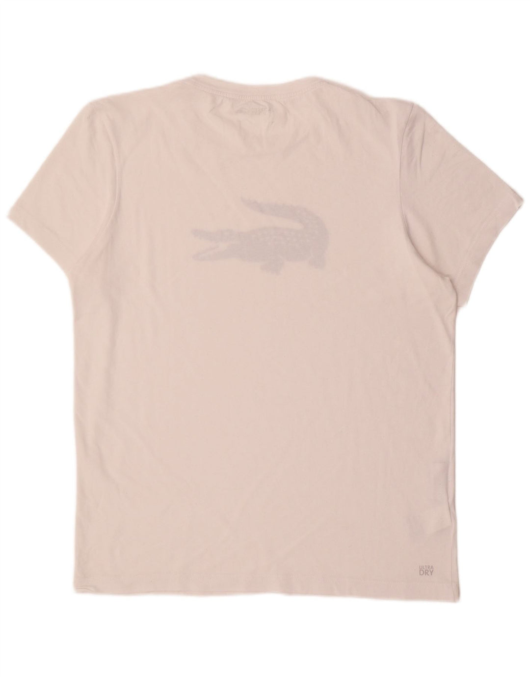 Camiseta masculina gráfica LACOSTE tamanho superior 5 grande algodão branco