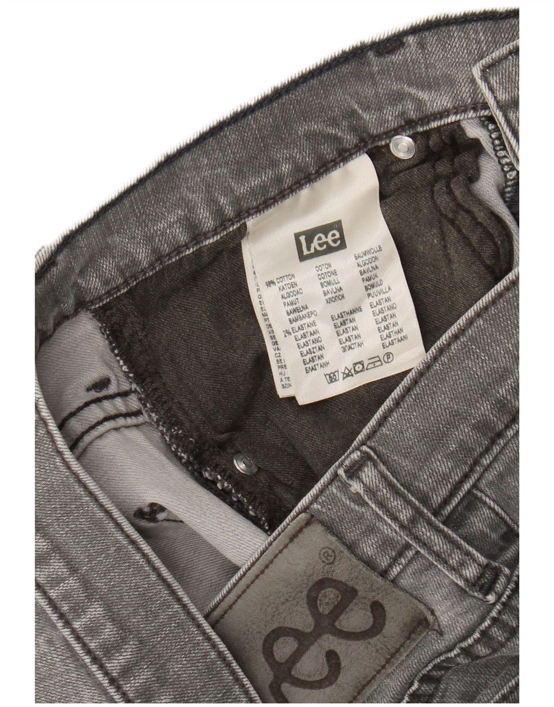 Lee Mens Powell Slim Jeans W31 L28 Algodão Cinza