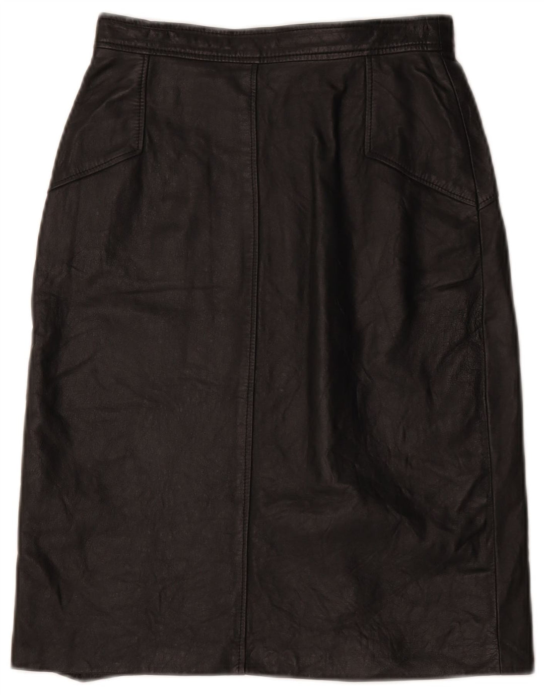 Saia reta feminina vintage EU 38 médio W26 preta