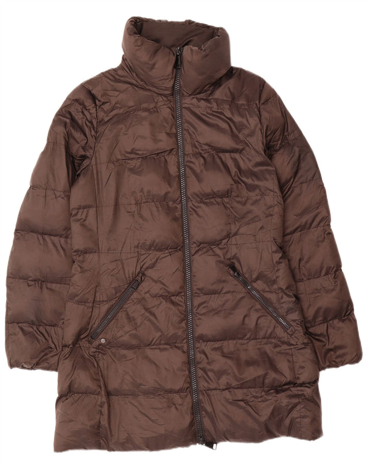 Casaco acolchoado feminino Massimo Dutti UK 14 médio marrom poliamida