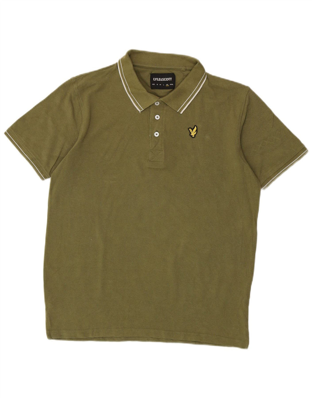 Camisa polo masculina Lyle & Scott XL algodão cáqui