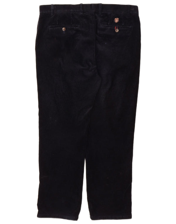 Calça masculina de veludo cotelê Marks & Spencer Blue Harbor W36 L29 azul marinho
