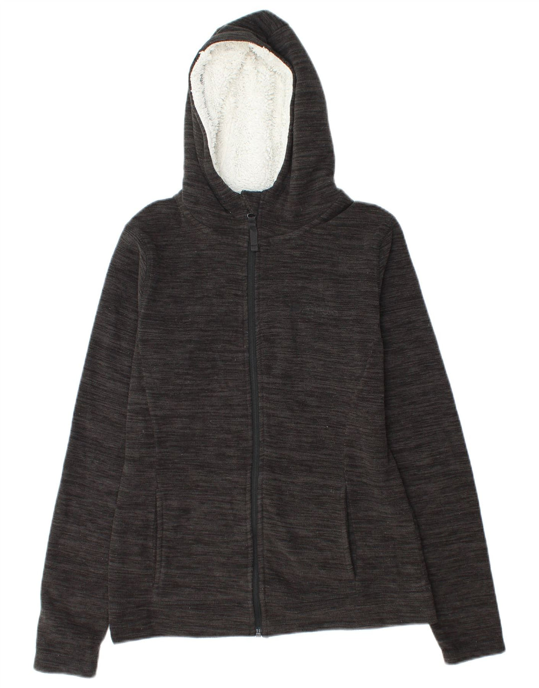 Jaqueta feminina de lã Sherpa Mountain Warehouse Reino Unido 10 pequena preta manchada