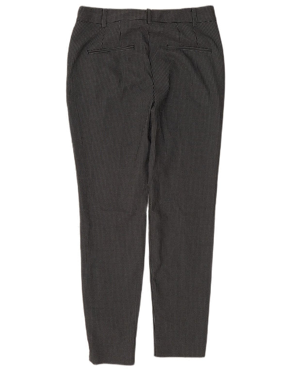 Zara Calça Chino Feminina Slim EU 34 2XS W24 L27 Poliéster Manchado Preto