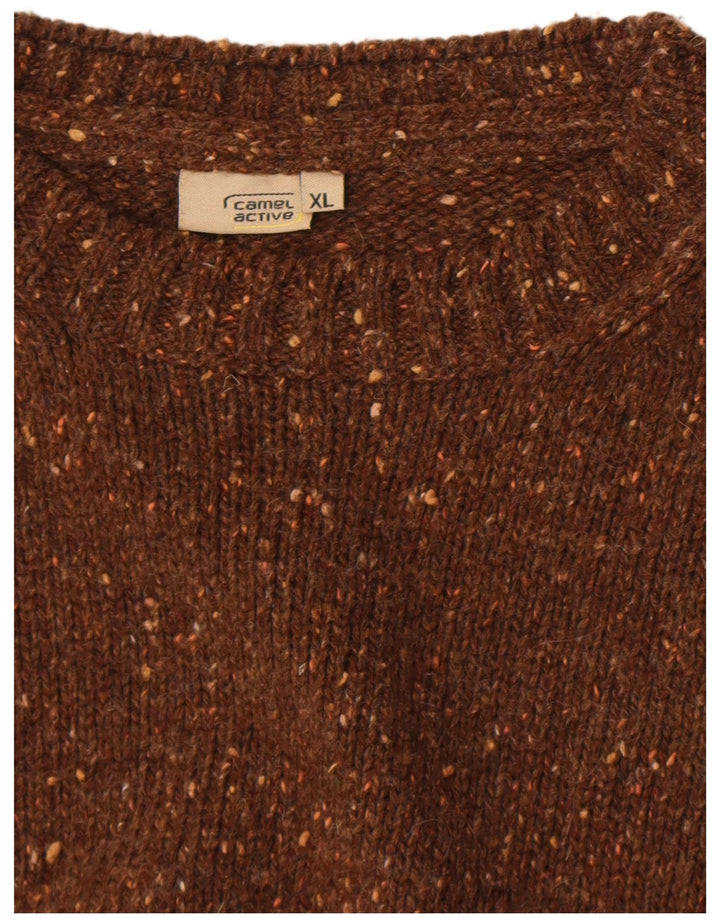 Suéter masculino Camel Active com gola redonda XL marrom manchado