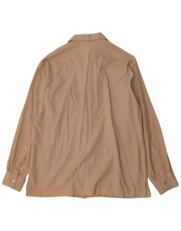 Camisa masculina vintage bege médio