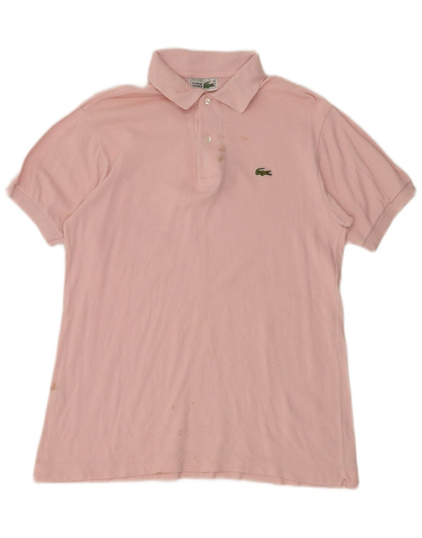 Camisa polo masculina Lacoste tamanho 4 médio algodão rosa