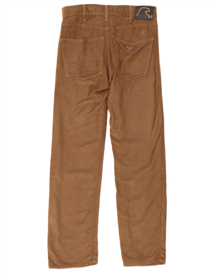Calça masculina reta casual ARMANI W29 L30 marrom viscose