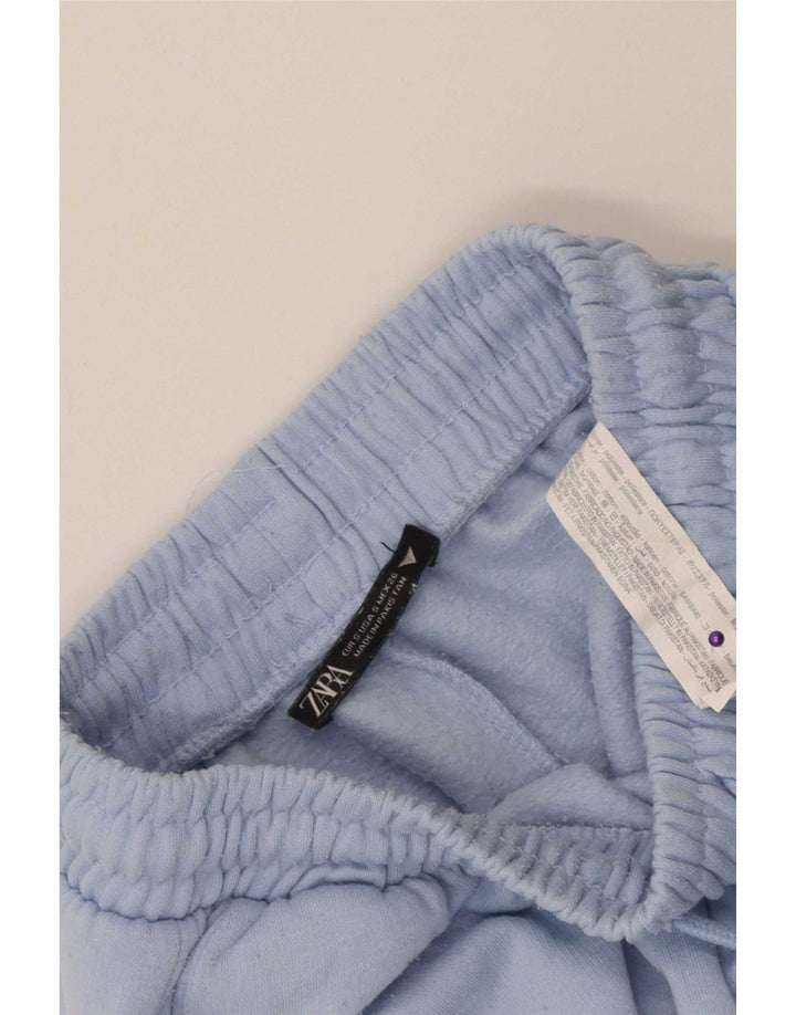 Calça de treino feminina Zara Joggers UK 8 pequeno azul poliéster
