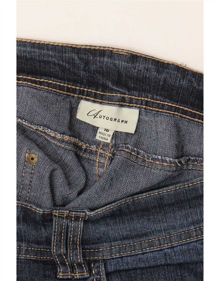 Calça jeans feminina Marks & Spencer Bootcut Reino Unido 16 grande W36 L30 azul marinho