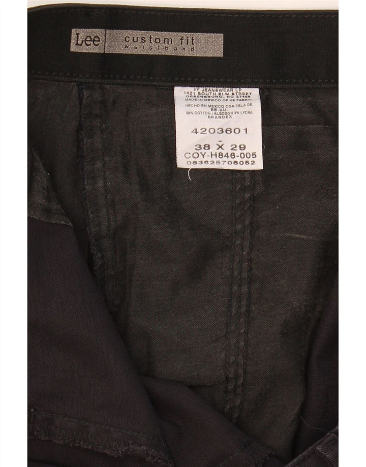 LEE Mens Custom Fit Straight Chino Trousers W38 L29 Black Cotton Vintage Lee and Second-Hand Lee from Messina Hembry 