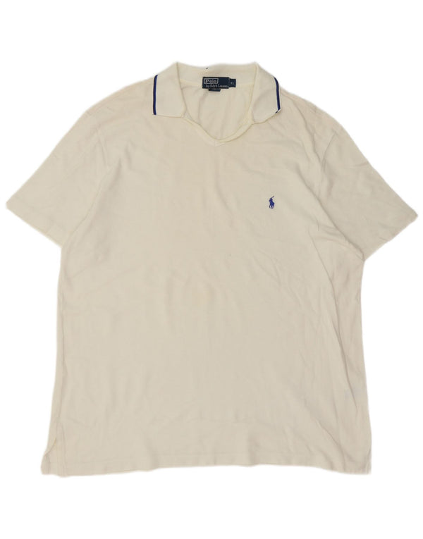 Polo Ralph Lauren Camisa masculina XL algodão branco