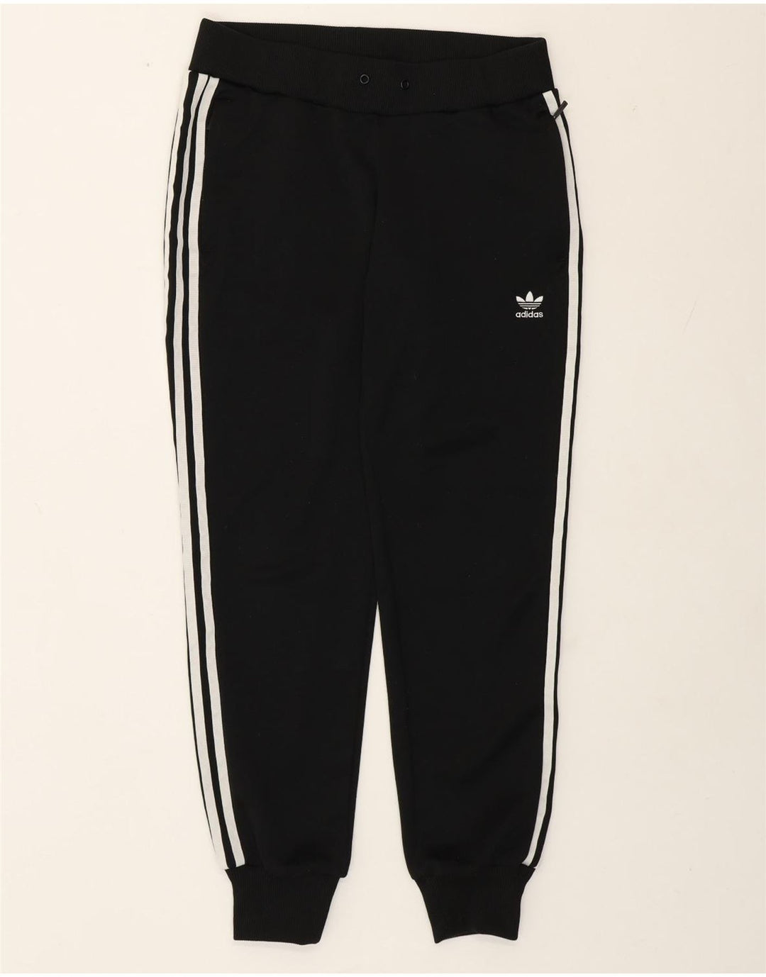 Calça de treino feminina Adidas Joggers UK 12 poliéster preto médio