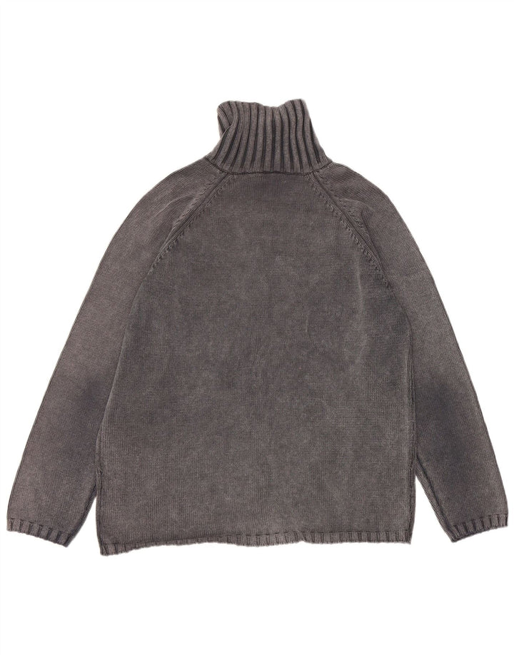 Suéter cardigã masculino Zara grande algodão cinza