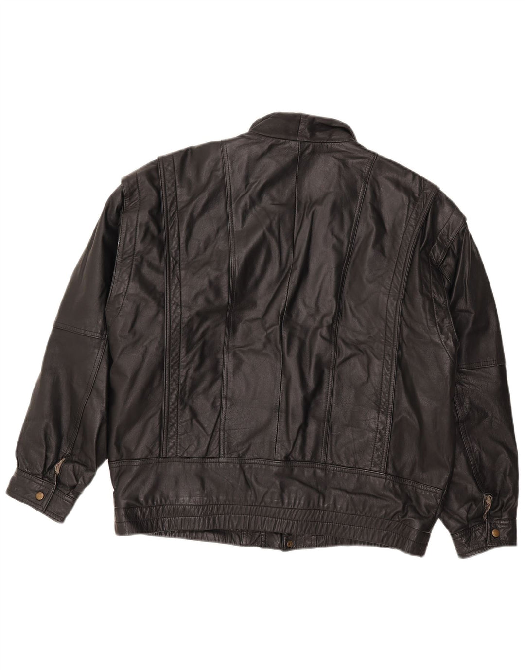 Jaqueta masculina de couro Paviano UK 42 XL couro preto