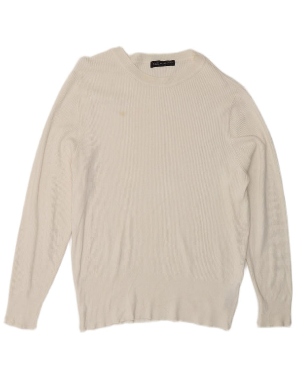 Suéter feminino Marks & Spencer com gola canoa UK 20 2XL viscose branca
