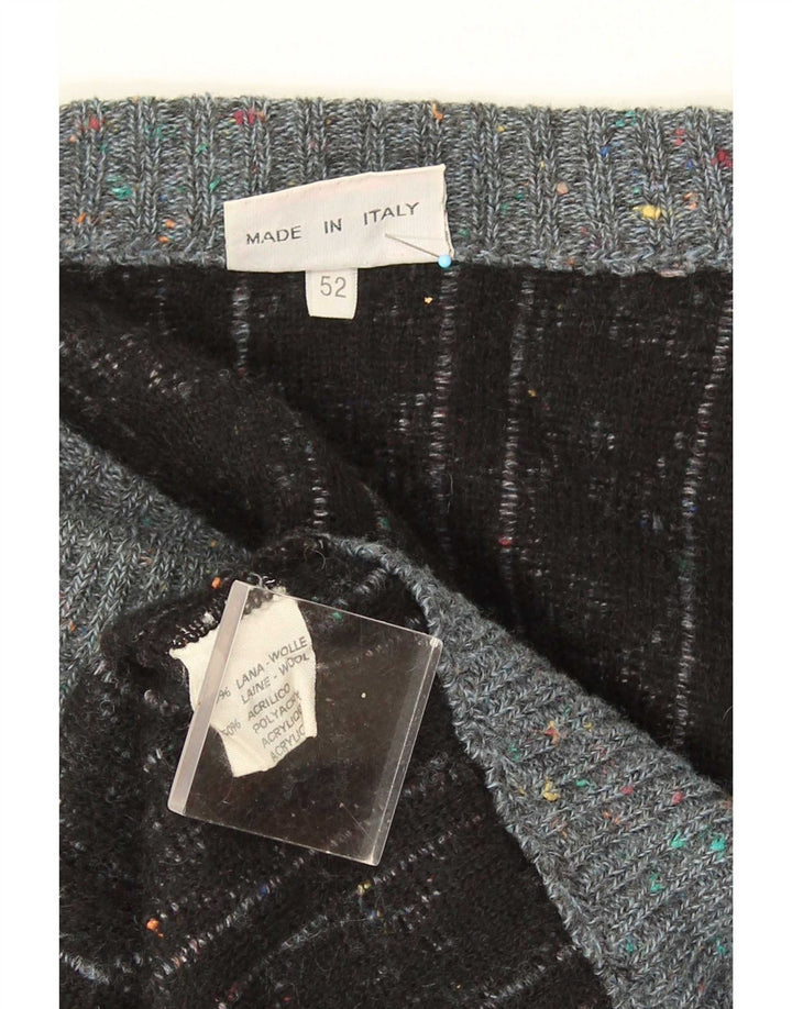 Suéter Cardigan Masculino Ranger IT 52 Lã Geométrica Cinza Grande
